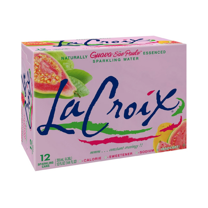 LaCroix Guava Sao Paulo Flavored Sparkling Water – 355 mL, 12 ct