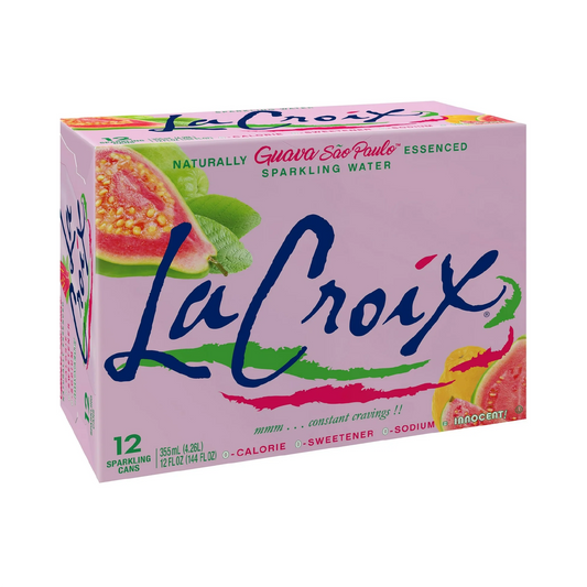 LaCroix Guava Sao Paulo Flavored Sparkling Water – 355 mL, 12 ct