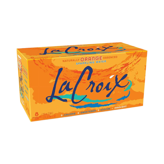 LaCroix Orange Flavored Sparkling Water - 355 mL, 8 ct