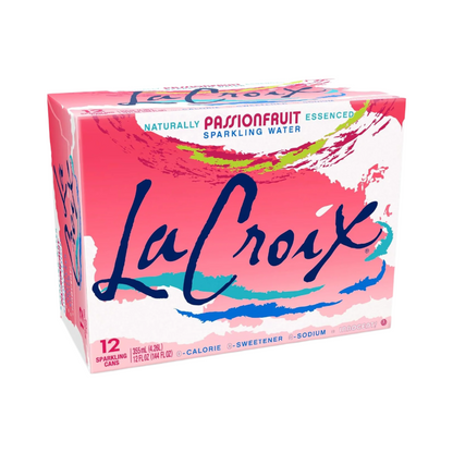 LaCroix Passion Fruit Flavored Sparkling Water – 355 mL, 12 ct