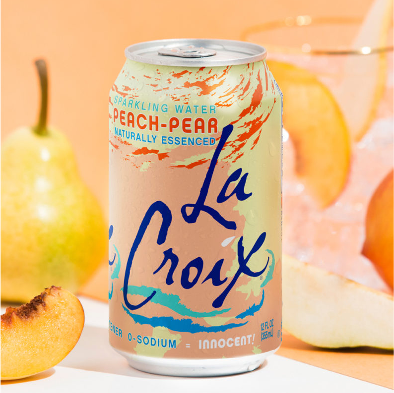 LaCroix Peach-Pear Flavored Sparkling Water – 355 mL
