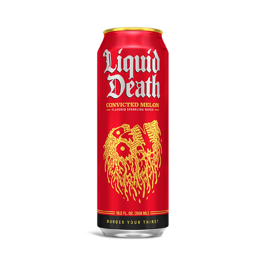 Liquid Death Convicted Melon, Watermelon Flavored Sparkling Water – 568 mL