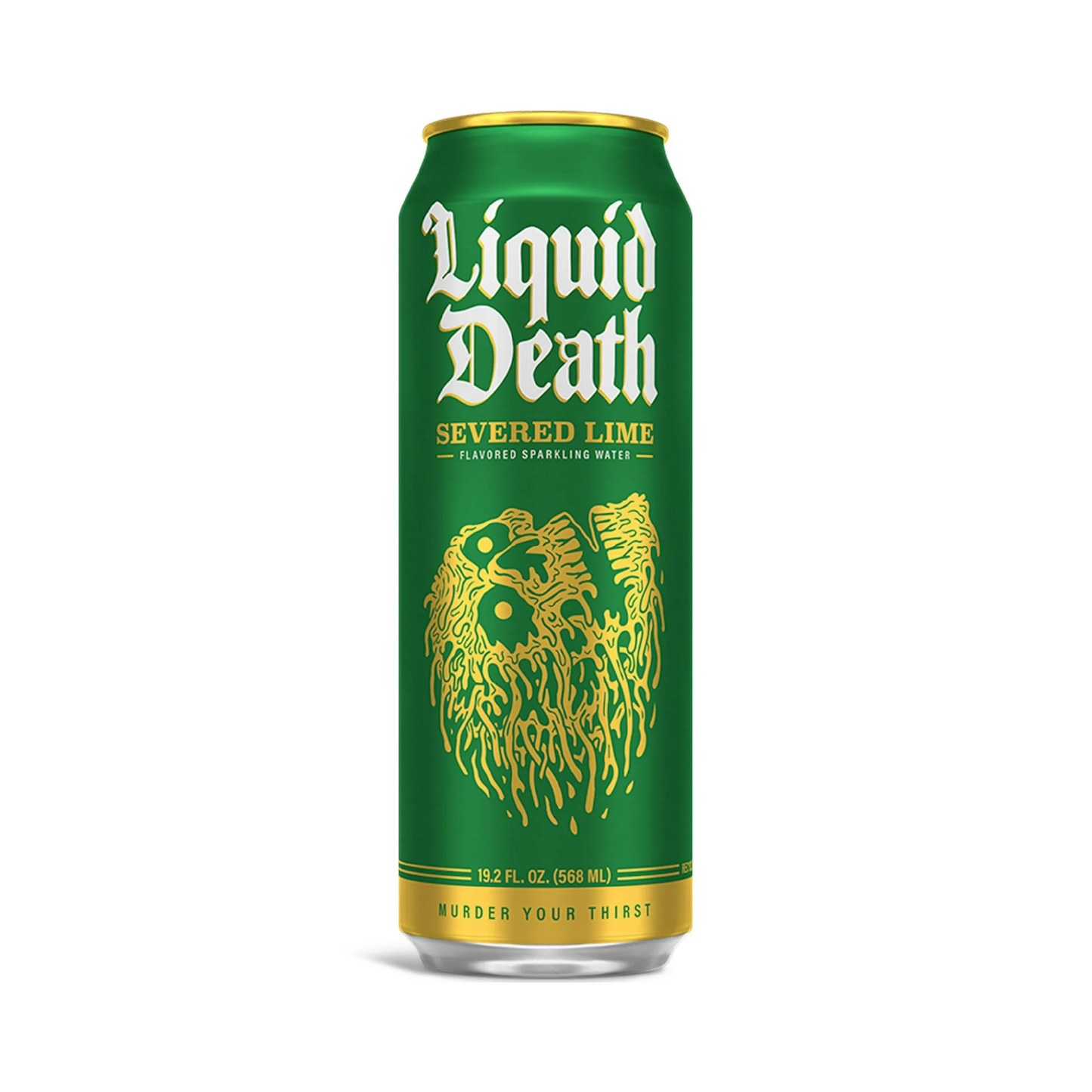 Liquid Death Severed Lime, Lime Flavored Sparkling Water – 568 mL