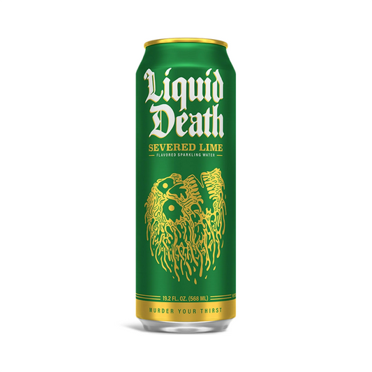Liquid Death Severed Lime, Lime Flavored Sparkling Water – 568 mL