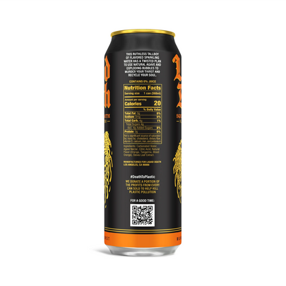Liquid Death Squeezed to Death, Orange Flavored Sparkling Water – 568 mL