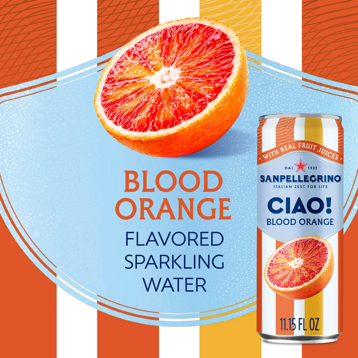 San Pellegrino CIAO Blood Orange Flavored Sparkling Water – 330 mL