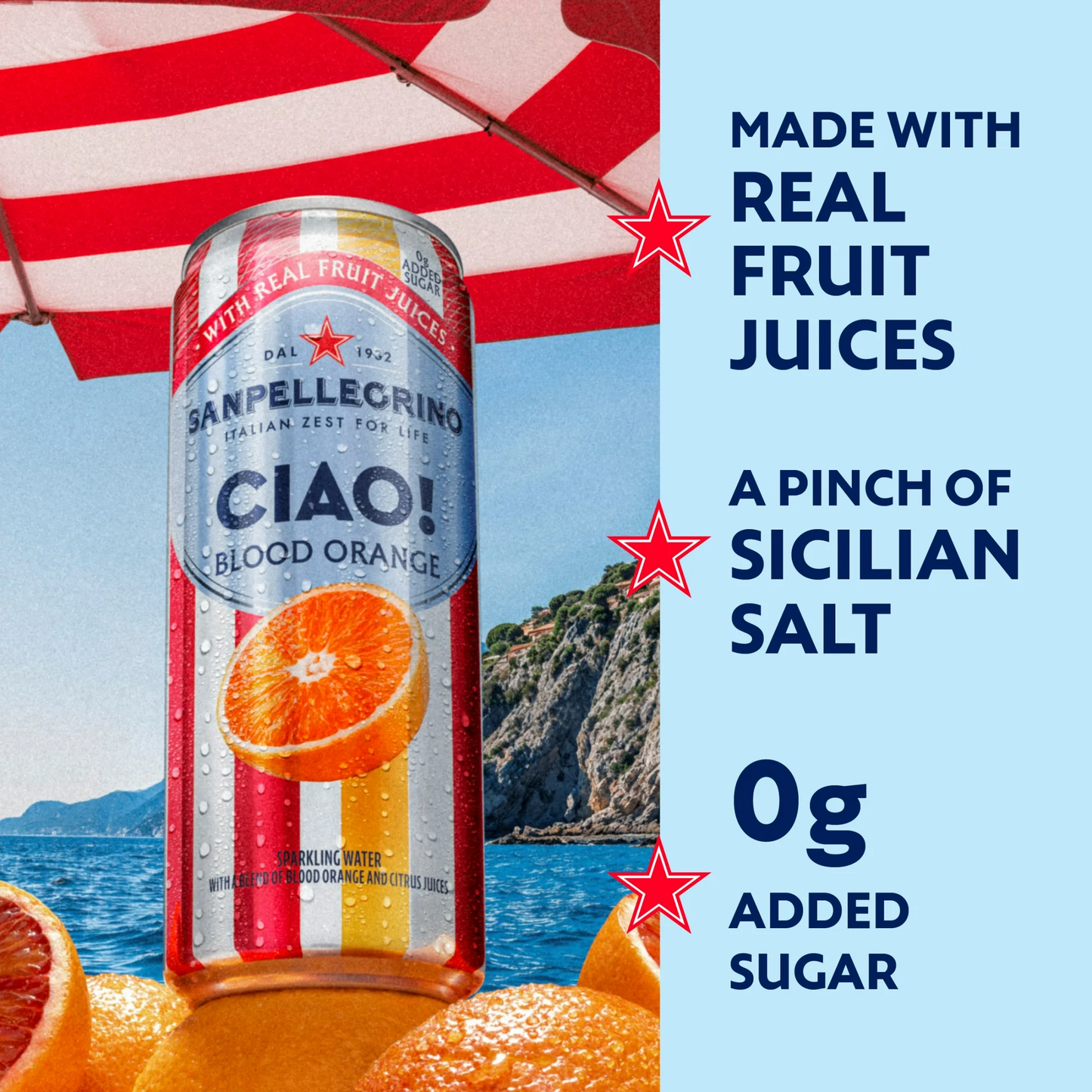 San Pellegrino CIAO Blood Orange Flavored Sparkling Water – 330 mL