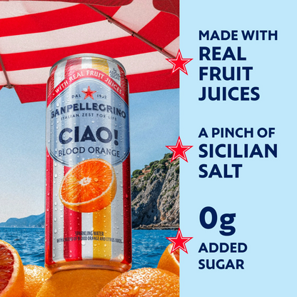 San Pellegrino CIAO Blood Orange Flavored Sparkling Water – 330 mL
