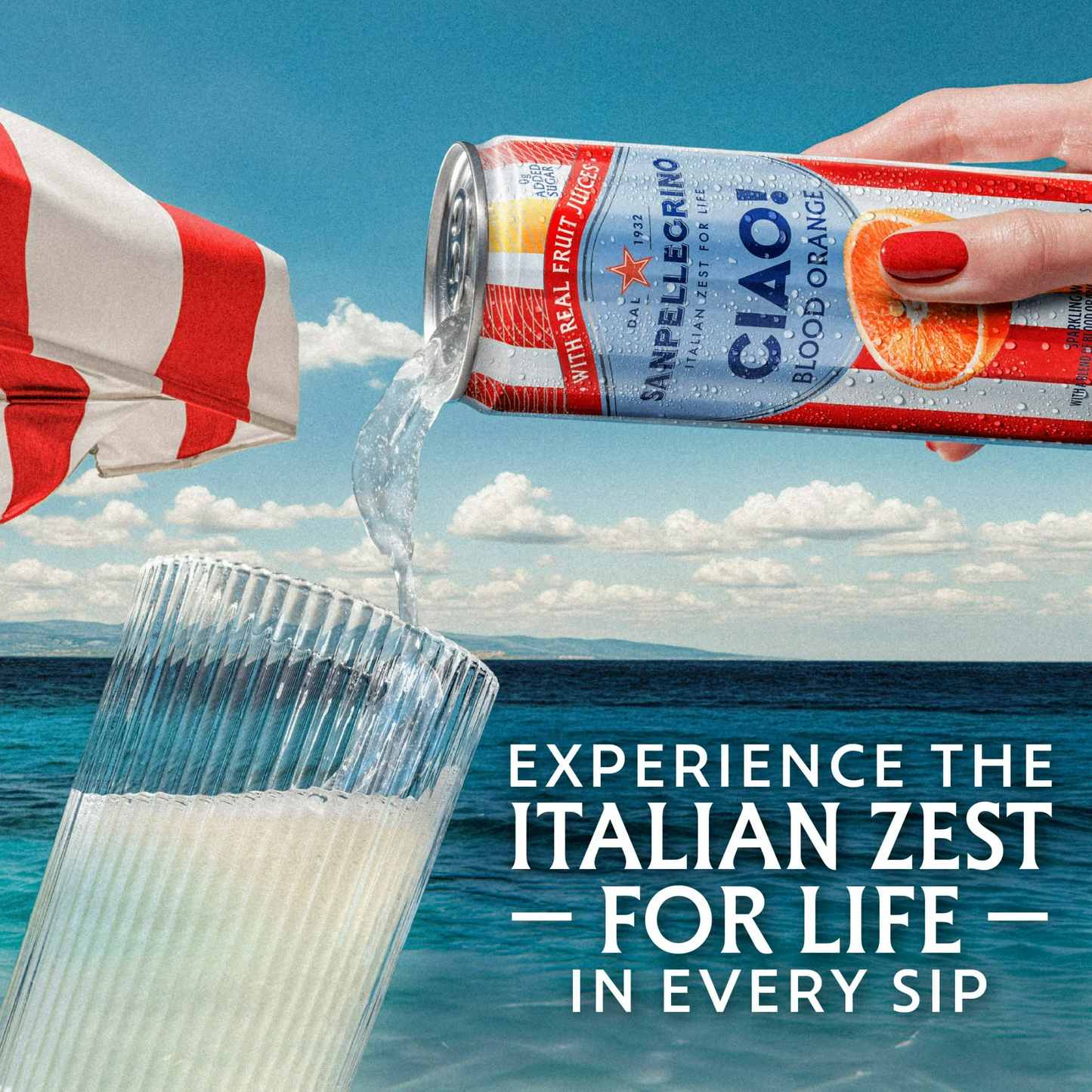 San Pellegrino CIAO Blood Orange Flavored Sparkling Water – 330 mL