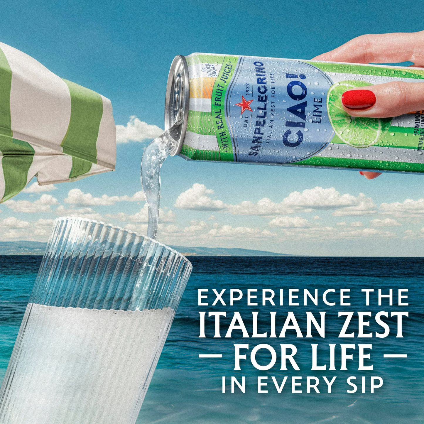 San Pellegrino CIAO Lime Flavored Sparkling Water – 330 mL