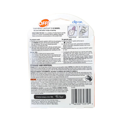 Off Clip-On Mosquito Repellent Refills – 46 mg x 2