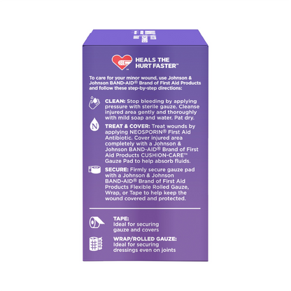 Band-Aid Cushion Care Gauze Pads, 2 in x 2 in – 10 ct