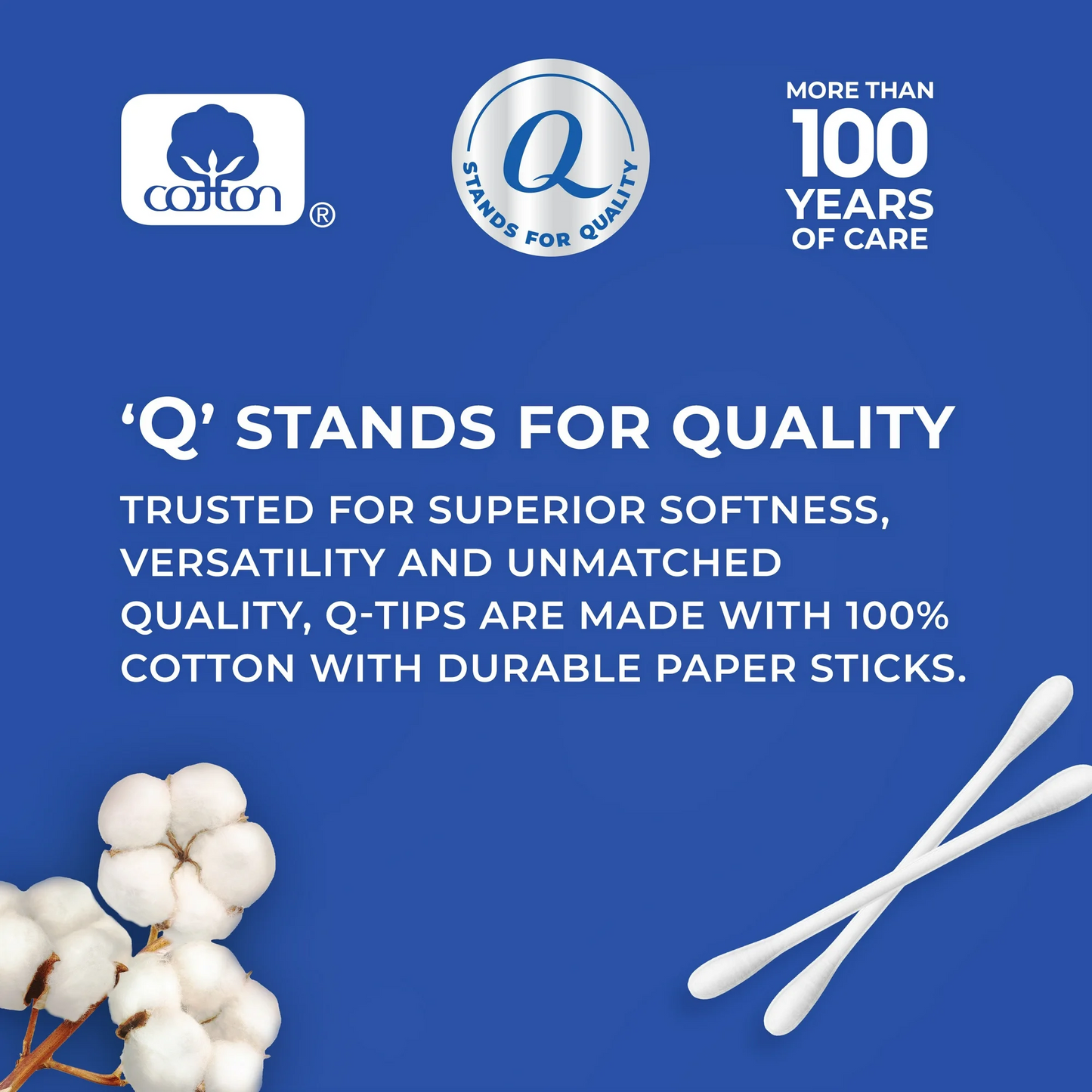 Q-tips Cotton Swabs – 625 ct