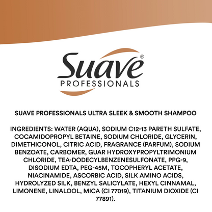 Suave Professionals Frizz Control Shampoo, Ultra Sleek & Smooth - 373 mL