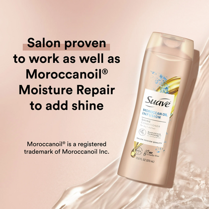 Suave Shine Conditioner, Moroccan Oil Infusion - 373 mL