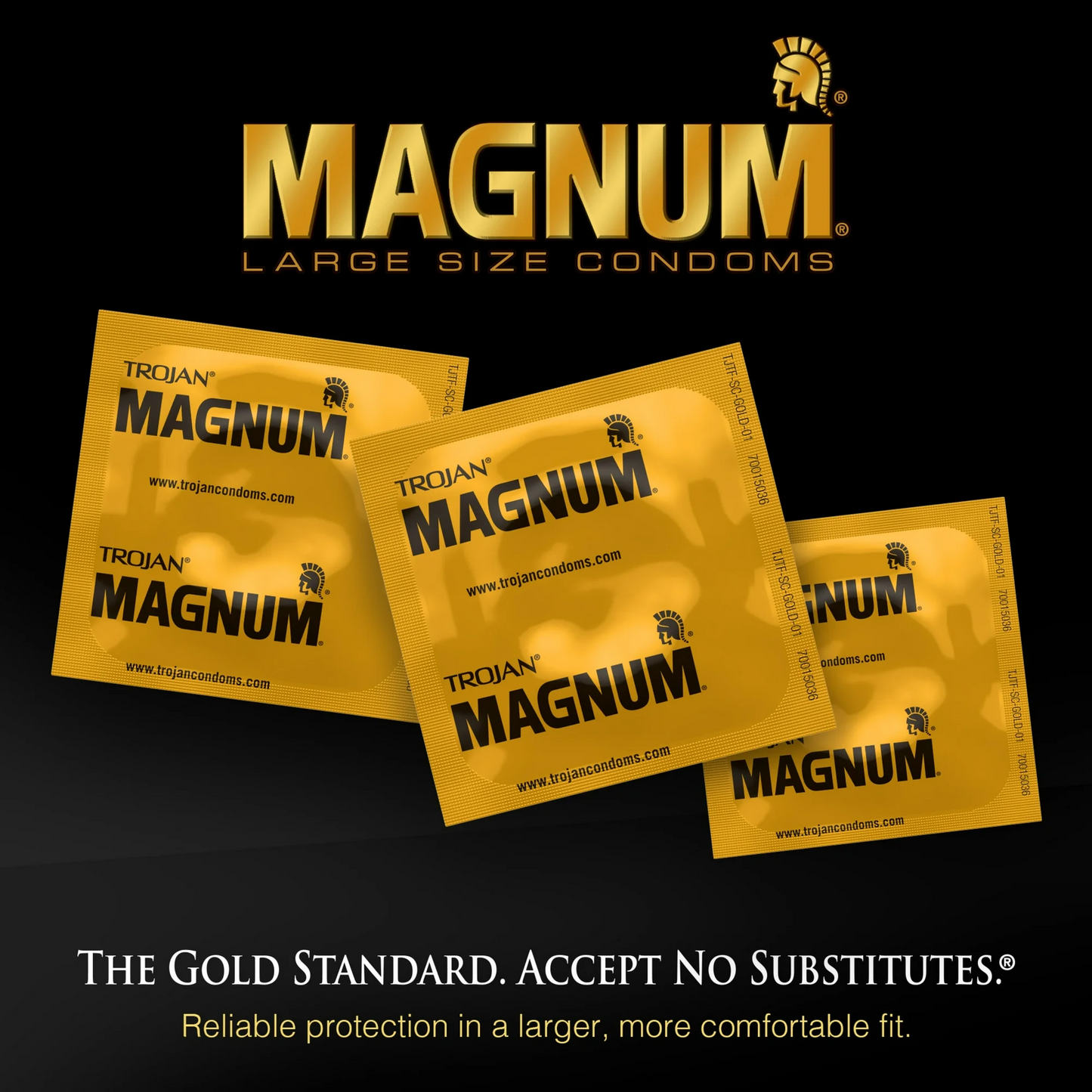 Trojan Magnum Large Size Lubricated Condoms – 3 ct