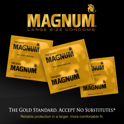 Trojan Magnum Large Size Lubricated Condoms – 3 ct