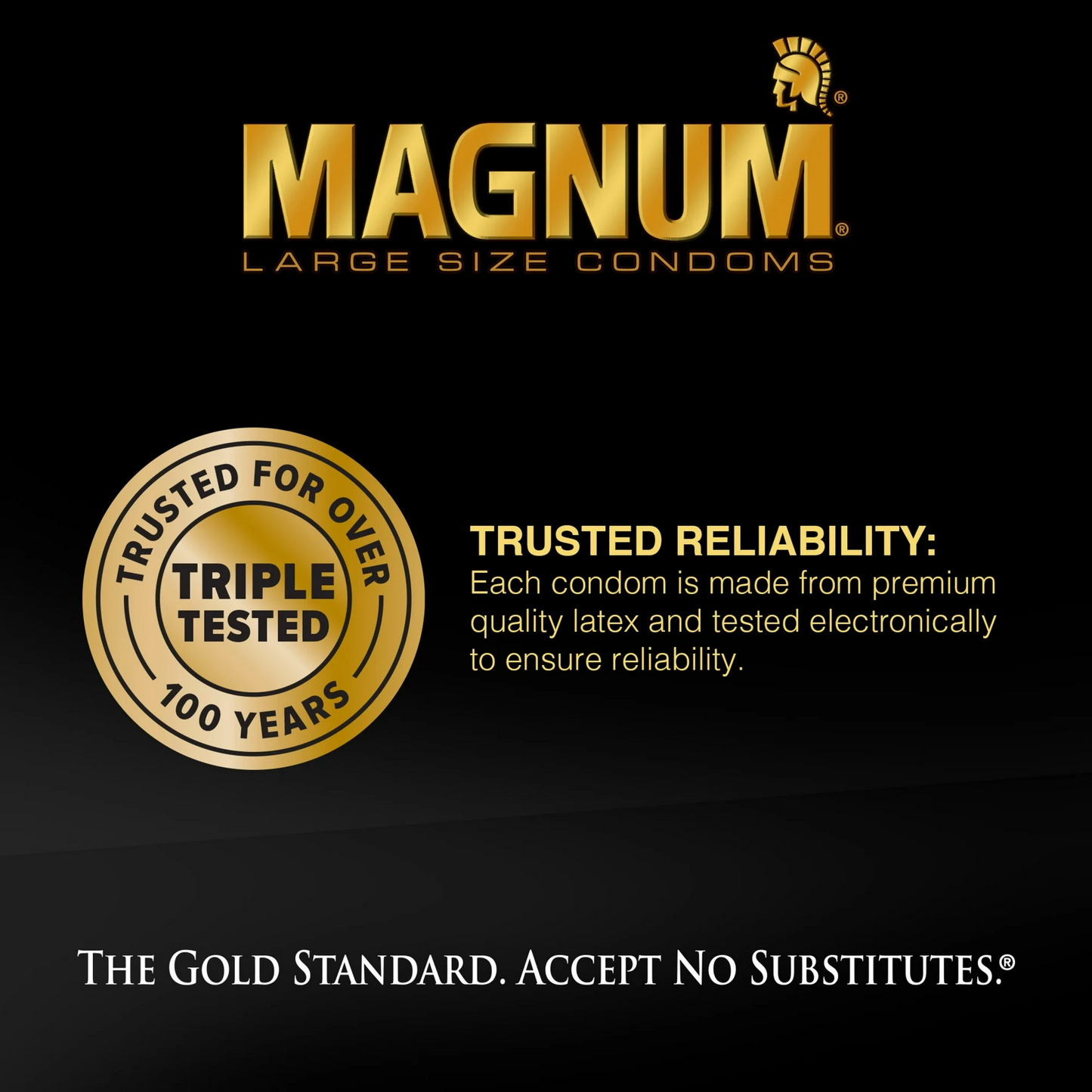 Trojan Magnum Large Size Lubricated Condoms – 3 ct