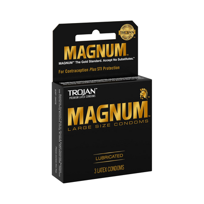 Trojan Magnum Large Size Lubricated Condoms – 3 ct