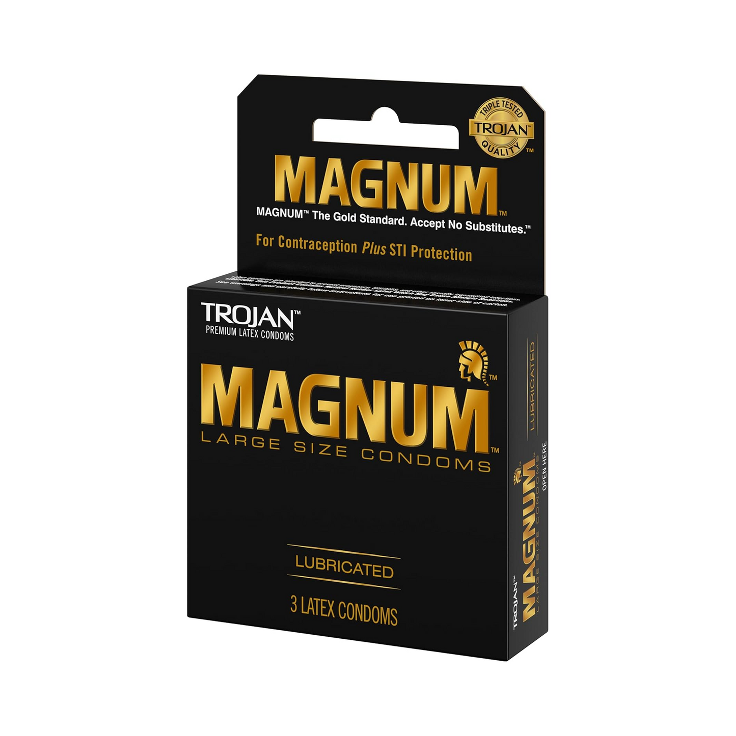 Trojan Magnum Large Size Lubricated Condoms – 3 ct