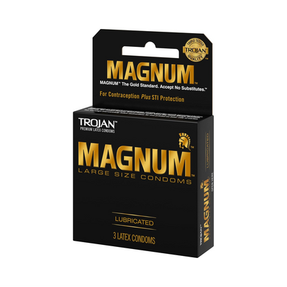 Trojan Magnum Large Size Lubricated Condoms – 3 ct