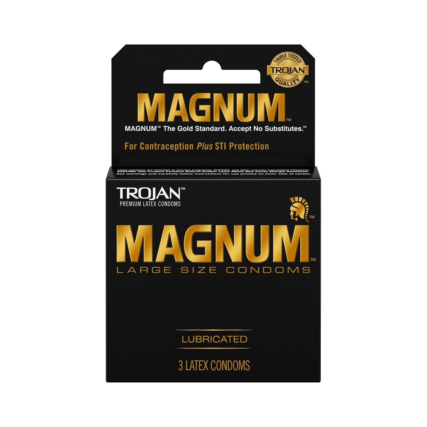 Trojan Magnum Large Size Lubricated Condoms – 3 ct