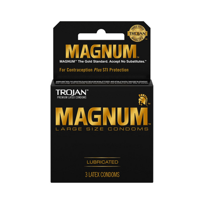 Trojan Magnum Large Size Lubricated Condoms – 3 ct