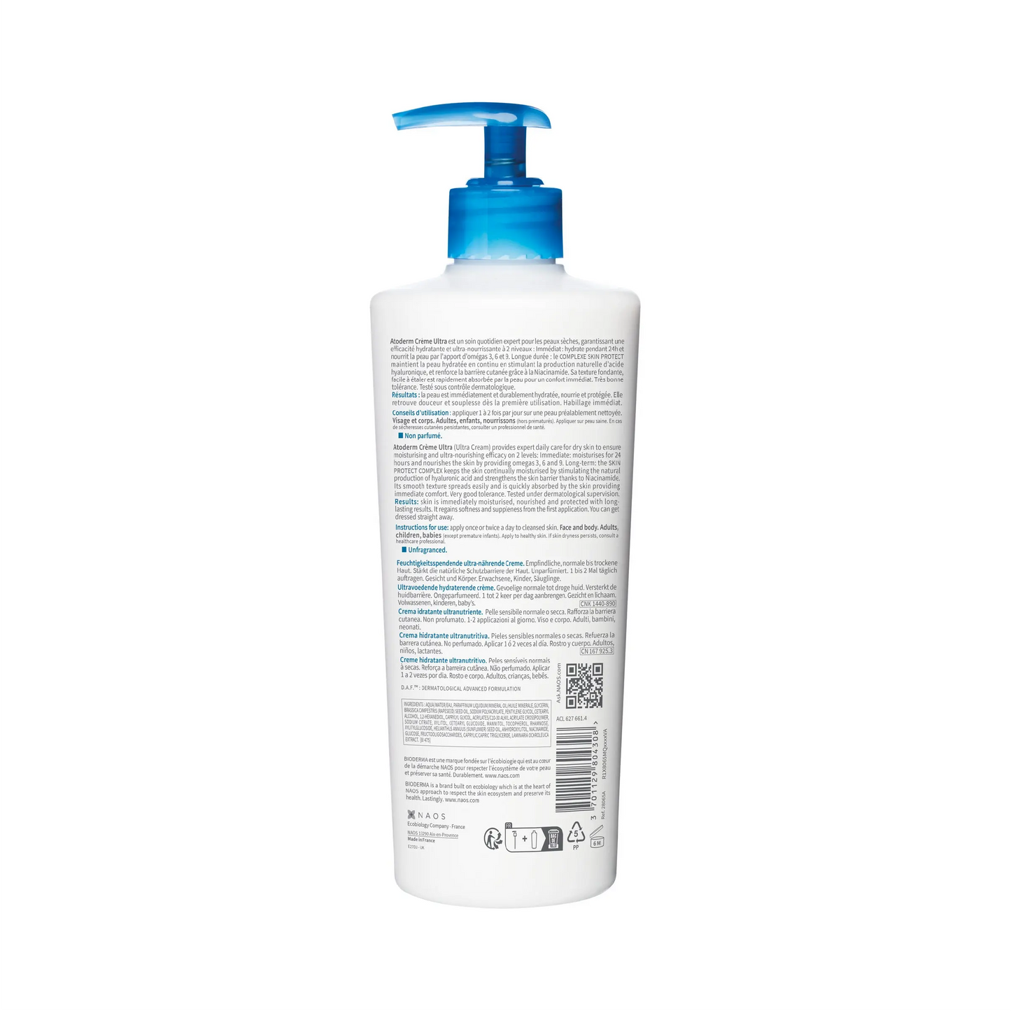 Bioderma Ultra-Nourishing Moisturising Cream - 500 mL