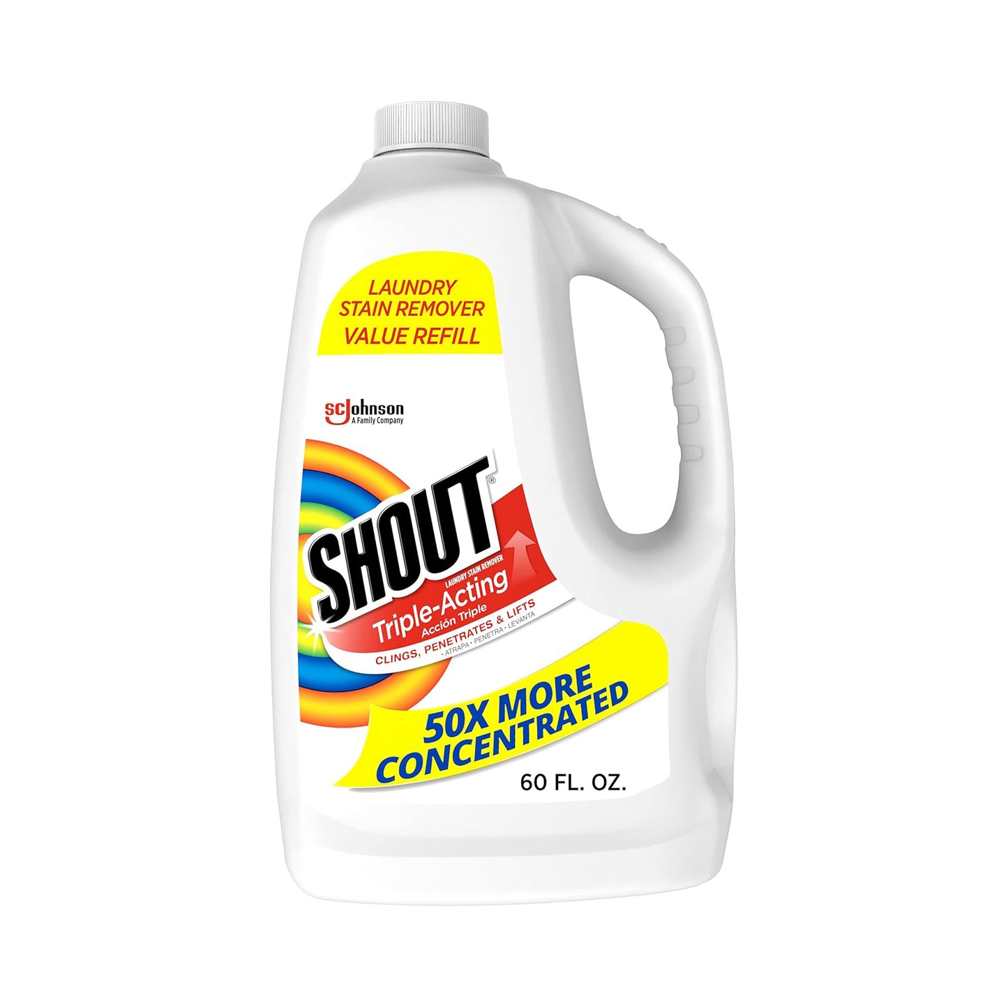 Shout Prewash Triple-Acting Stain Remover Refill – 1.77 L (60 oz)