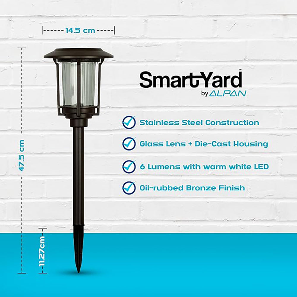 SmartYard Solar Led Pathway Lights – 6 pk