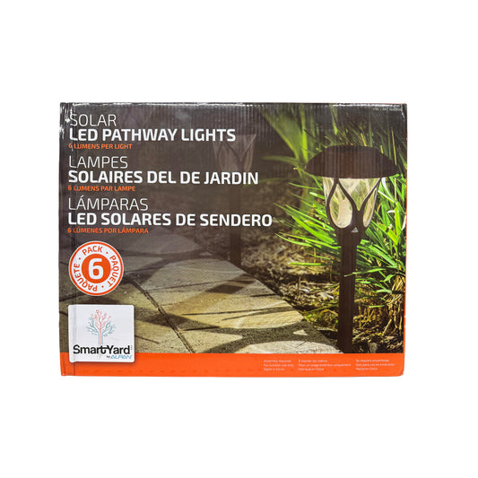 SmartYard Solar Led Pathway Lights – 6 pk