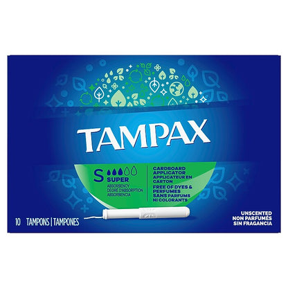 Tampax Super Cardboard Applicator – 10pc