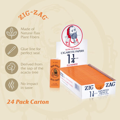 Zig Zag French Orange Slow Burning Rolling Papers – 32 leaves