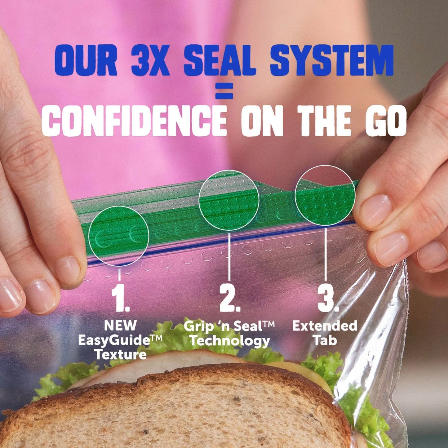 Ziploc Grip n Seal, VP4, Gal, QT, Sandwich, Snack – 347 ct