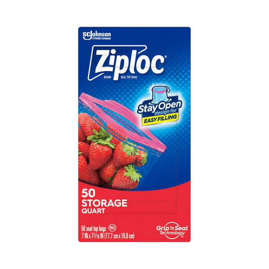 Ziploc Grip n Seal Qt Storage – 50 bags