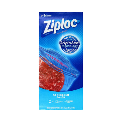 Ziploc Seal Top Gal Freezer Bags – 38 ct