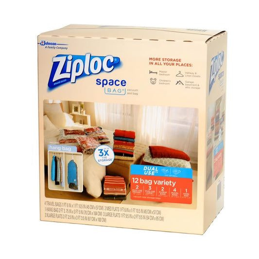Ziploc Space Bag Vacuum Sea Bags – 12 variety pack