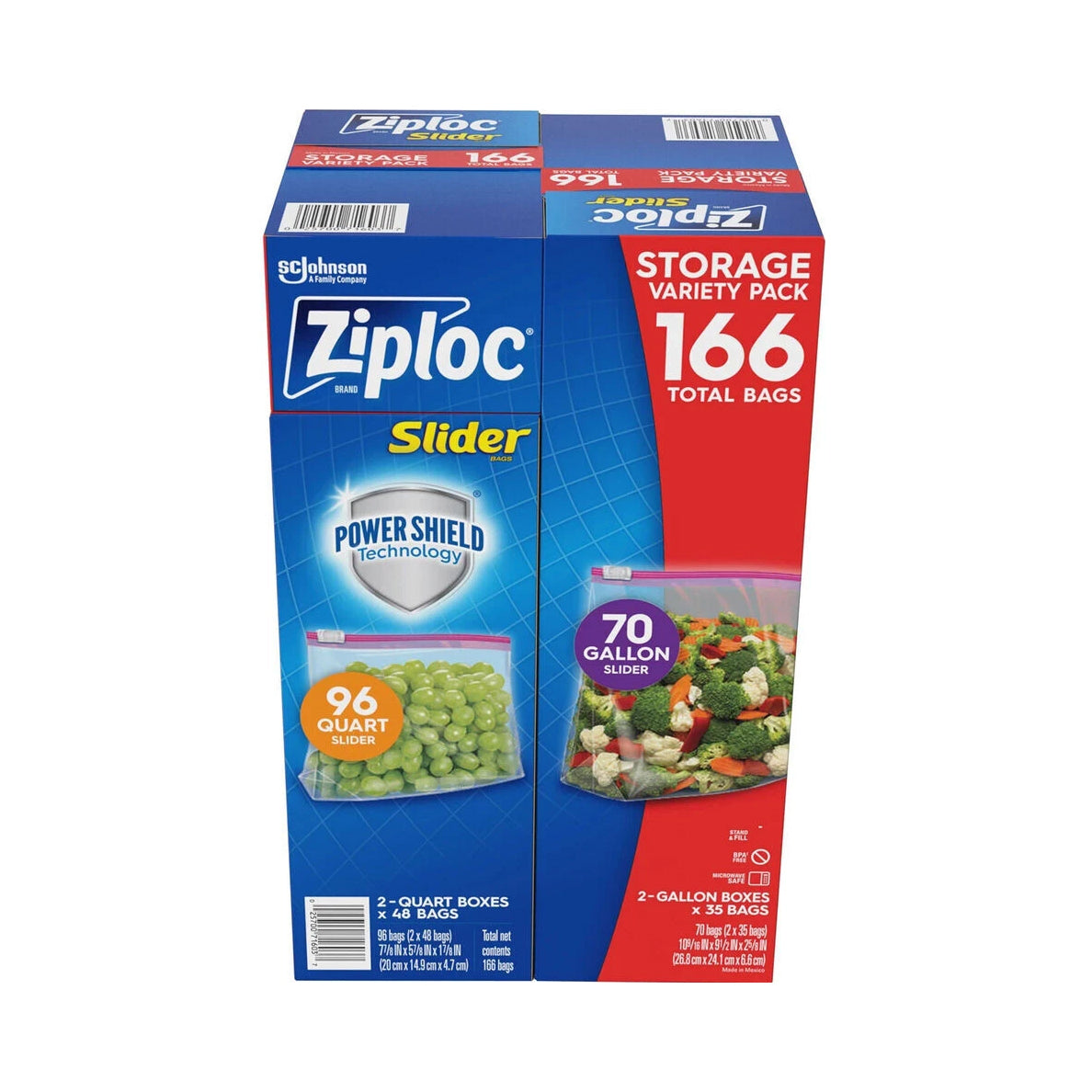 Ziploc VP – 96 Storage quart+70 Storage Gallon