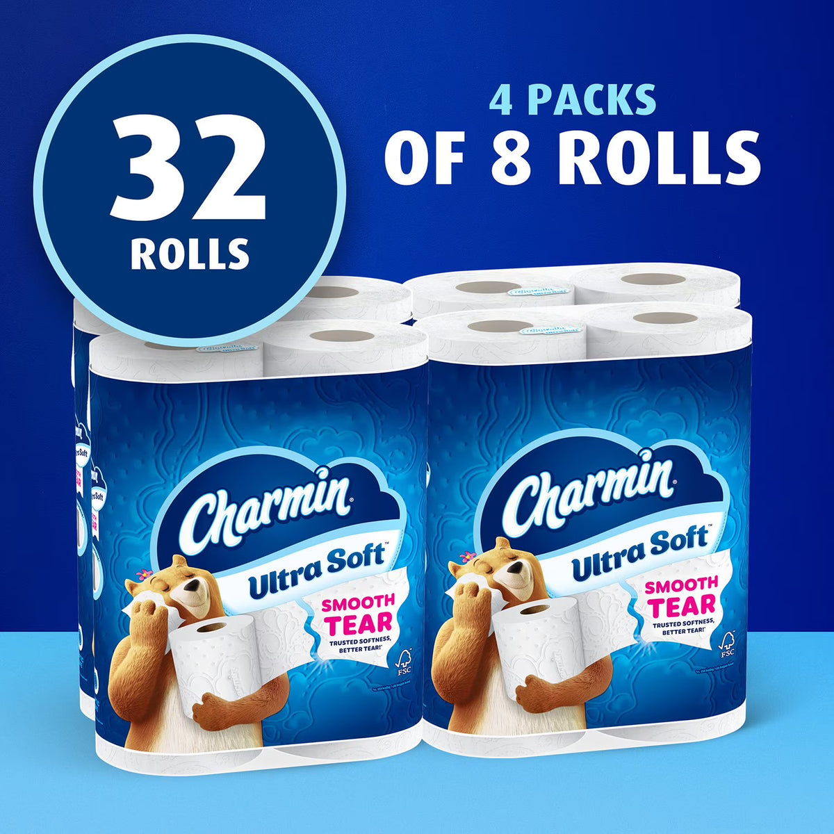 Charmin Ultra Soft 2-Ply Toilet Paper 32 rolls, 215 sheets/roll